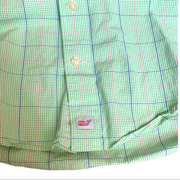 Vineyard Vines Murray Plaid Print Shirt | Green | Men’s Small - Picture 3 of 7